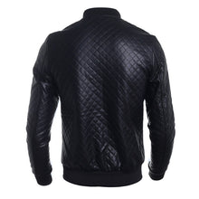 Men's Autumn New Casual Leather Jackets Black Stand-collar Jackets Free Shipping